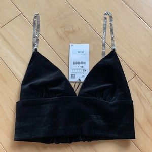 Zara Velvet Chain Bra